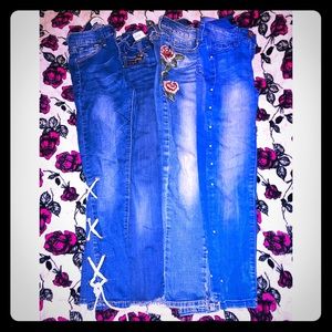 Bundle of girls jeans, used and in good condition